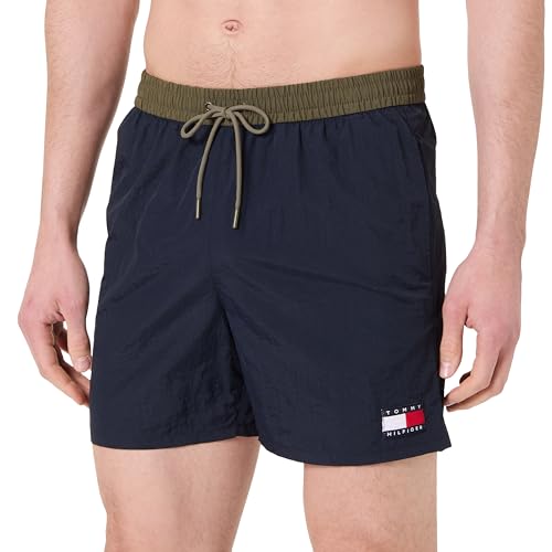 Tommy Hilfiger Herren Badehose Medium Drawstring mit Tunnelzug, Blau (Desert Sky), S von Tommy Hilfiger