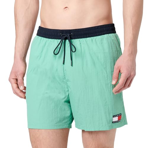 Tommy Hilfiger Herren Badehose Medium Drawstring mit Tunnelzug, Grün (Fort Green), XXL von Tommy Hilfiger