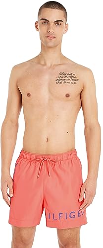 Tommy Hilfiger Herren Badehose Mittellang, Orange (Peach Dusk), S von Tommy Hilfiger