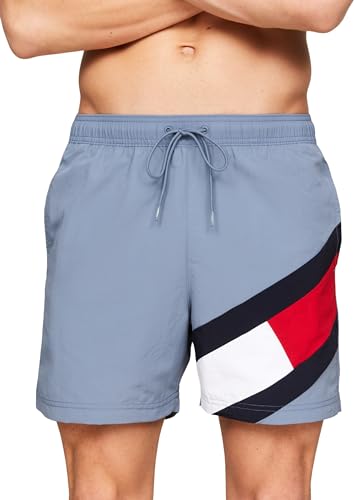 Tommy Hilfiger Herren Badehose SF Medium Drawstring Lang, Blau (Blue Coal), L von Tommy Hilfiger