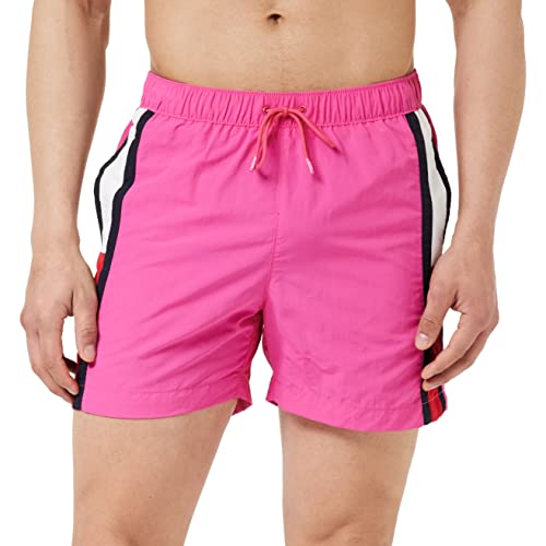 Tommy Hilfiger Herren Badehose SF Medium Drawstring Lang, Rosa (Hot Magenta), S von Tommy Hilfiger