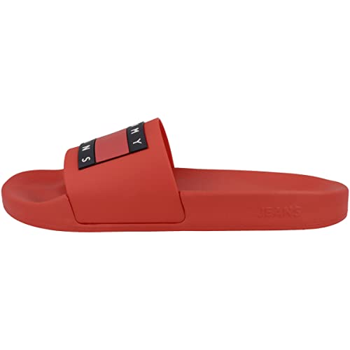 Tommy Jeans Herren Badeschuhe Pool Slide Badelatschen, Rot (Deep Crimson), 41 von Tommy Hilfiger