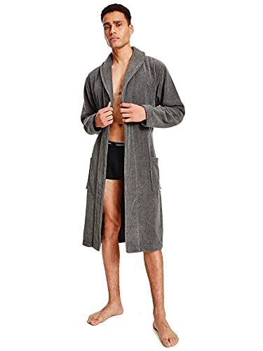 Tommy Hilfiger Herren Bademantel Icon bathrobe, Gr. XX-Large, Grau (MAGNET 884) von Tommy Hilfiger