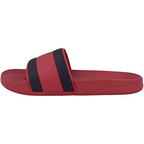 Tommy Hilfiger Herren Badeschuhe Rubber TH Flag Pool Slide Badelatschen, Rot (Primary Red), 42 EU von Tommy Hilfiger