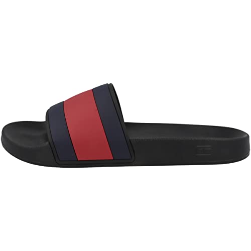 Tommy Hilfiger Herren Badeschuhe Rubber TH Flag Pool Slide Badelatschen, Schwarz (Black), 41 EU von Tommy Hilfiger