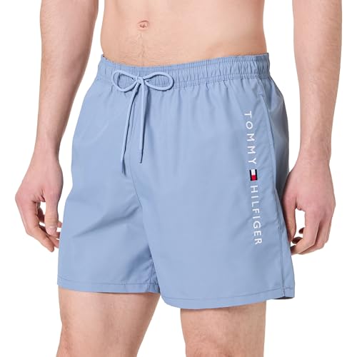 Tommy Hilfiger Herren Badeshorts Medium Drawstring Mittelland, Blau (Brisk Blue), XL von Tommy Hilfiger