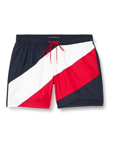 Tommy Hilfiger Herren Badeshorts Medium Drawstring Mittellang, Blau (Desert Sky), XXL von Tommy Hilfiger