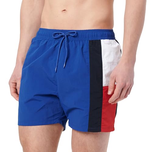 Tommy Hilfiger Herren Badeshorts Medium Drawstring mit Tunnelzug, Blau (Wedge Blue), S von Tommy Hilfiger