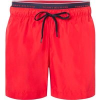 Tommy Hilfiger Herren Badeshorts rot Mikrofaser unifarben von Tommy Hilfiger