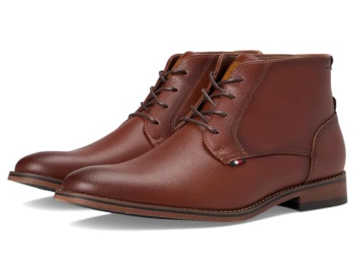 Tommy Hilfiger Herren Bage Chukka Boot, Cognac Tumble, 44 EU von Tommy Hilfiger
