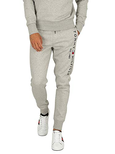 Tommy Hilfiger Herren Basic Branded Sweatpants Sportsweatshirt, Grau (Cloud Heather P9v), X-Large (Herstellergröße:XL) von Tommy Hilfiger