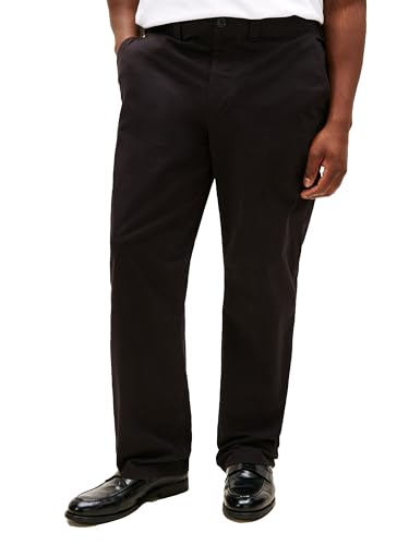 Tommy Hilfiger Herren Big and Tall Chinos Classic Fit Stretch Chino Pants Lssige Hose, Tiefgestricktes Schwarz, 50W / 32L von Tommy Hilfiger
