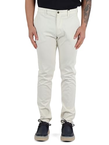 Tommy Hilfiger Herren Bleecker Printed Structure Mw0Mw37714 Chino, White (Ivory Silk), 36W / 34L von Tommy Hilfiger