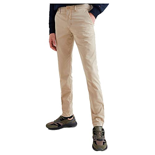 Tommy Hilfiger Herren Hose Bleecker TH Flex Satin Gmd Chino, Beige, 28W / 28L Tommy Hilfiger Herren Hose Bleecker TH Flex Satin Gmd Chino, Beige, 28W / 28L von Tommy Hilfiger