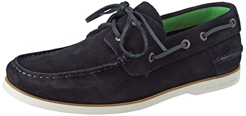 Tommy Hilfiger Herren Boat Schuh TH Boat Shoe Core Suede Wildleder, Blau (Desert Sky), 45 EU von Tommy Hilfiger