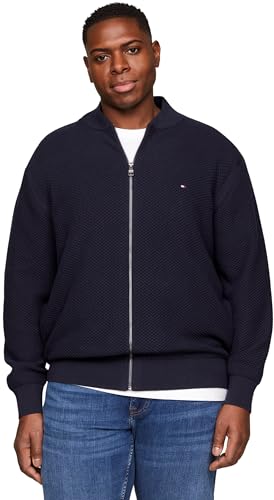 Tommy Hilfiger Herren Bomberjacke Baseball Übergangsjacke Große Größen, Blau (Desert Sky), 5XL von Tommy Hilfiger