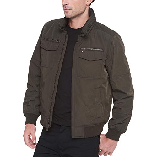 Tommy Hilfiger Herren-Bomberjacke wasserabweisend (Standard und groß und groß), Armee-grün, X-Large von Tommy Hilfiger