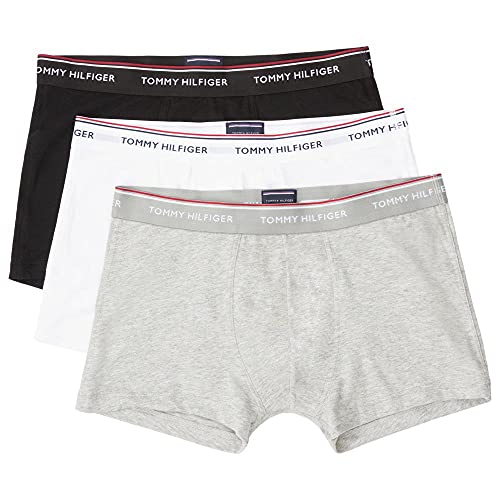 Tommy Hilfiger Herren 3er-pack Boxershorts, Black/Grey Heather/White, XXL von Tommy Hilfiger