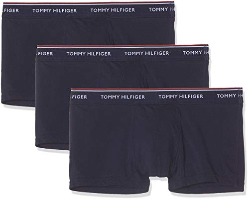 Tommy Hilfiger Herren 3er Pack Boxershorts Low Rise Trunks Baumwolle, Blau (Peacoat), XL von Tommy Hilfiger