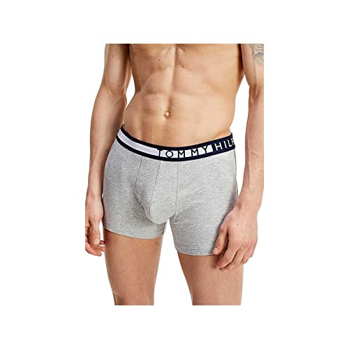 Tommy Hilfiger Herren 3er Pack Boxershorts Trunks Unterwäsche, Blau (PVH Black/PVH White/Grey Heather), XXL von Tommy Hilfiger