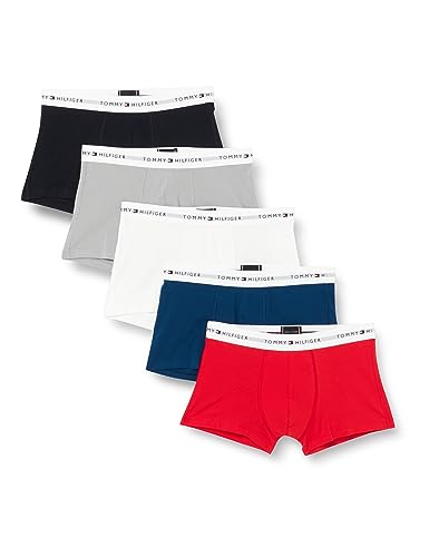 Tommy Hilfiger Herren Boxershorts Trunks Unterwäsche, Mehrfarbig (D Sky/Dp Ind/A Silver/ Frwks/White), S von Tommy Hilfiger