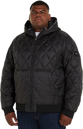 Tommy Hilfiger Herren BT-Mix Quilt RCL Hooded Jacket-B MW0MW34090 Gewebte Jacken, Schwarz (Black), 4XL von Tommy Hilfiger