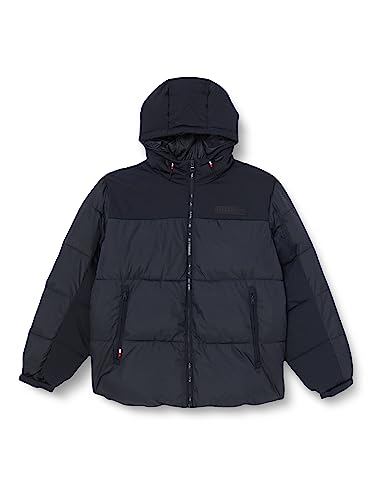 Tommy Hilfiger Herren BT-New York Hooded Jacket-B MW0MW34094 Gewebte Jacken, Blau (Desert Sky), XXL von Tommy Hilfiger