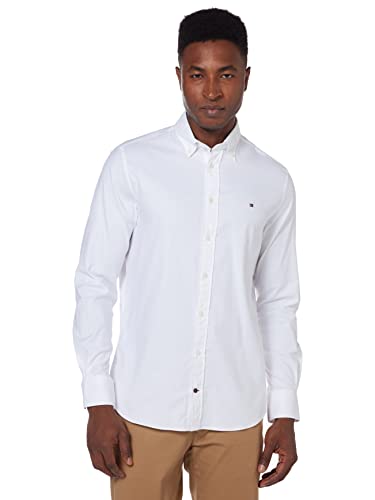 Tommy Hilfiger Herren CL Flex OXF RF Shirt MW0MW29969 Hemden, Weiß (White), 38W von Tommy Hilfiger