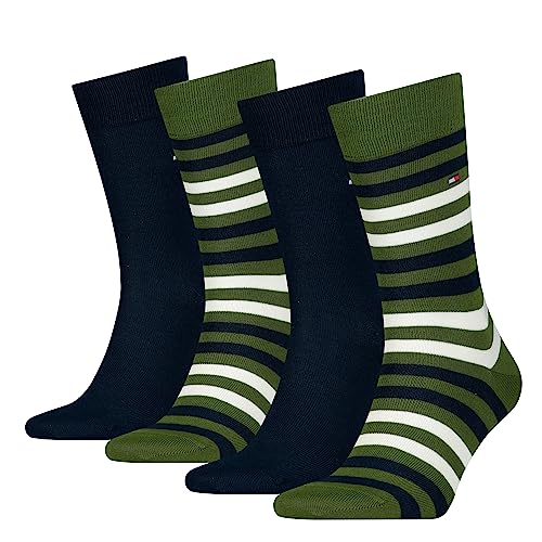 Tommy Hilfiger Herren CLSSC Sock, Army Green, 39/42 (4er Pack) von Tommy Hilfiger