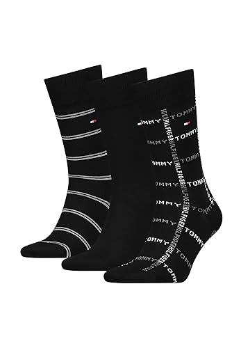 Tommy Hilfiger Herren CLSSC Sock, Black, 39/42 (3er Pack) von Tommy Hilfiger