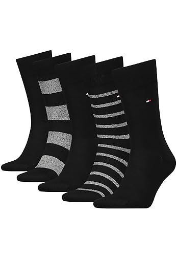 Tommy Hilfiger Herren CLSSC Sock, Black, 39/42 (5er Pack) von Tommy Hilfiger