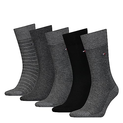 Tommy Hilfiger Herren CLSSC Sock, Dark Grey Melange, 39/42 (5er Pack) von Tommy Hilfiger