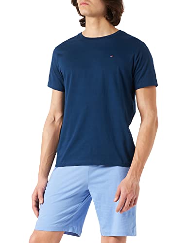 Tommy Hilfiger Herren CN SS Short Jersey Set Pyjamaset, Twilight Indigo/Peri Blue, M von Tommy Hilfiger