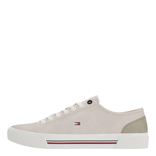 Tommy Hilfiger Herren Vulcanized Sneaker Schuhe, Beige (Stone), 42 EU von Tommy Hilfiger