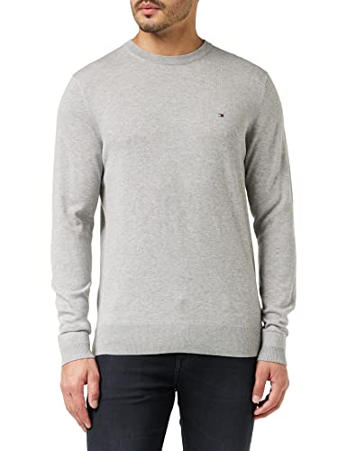 Tommy Hilfiger Herren CORE Cotton-Silk CNECK Pullover, Cloud Htr, XX-Large von Tommy Hilfiger