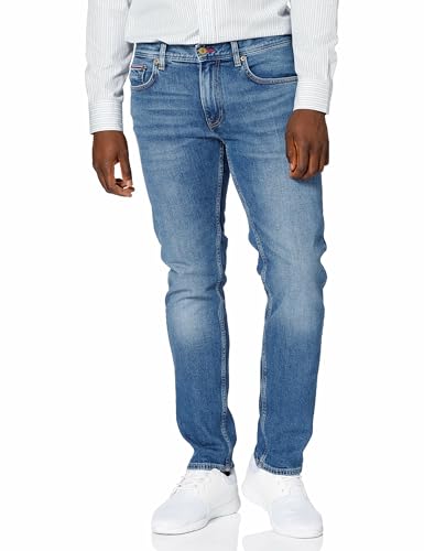 Tommy Hilfiger Herren Jeans Core Straight Denton Stretch, Blau (Boston Indigo), 32W / 32L von Tommy Hilfiger