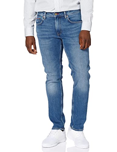 Tommy Hilfiger Herren Jeans Core Straight Denton Stretch, Blau (Boston Indigo), 34W / 34L von Tommy Hilfiger