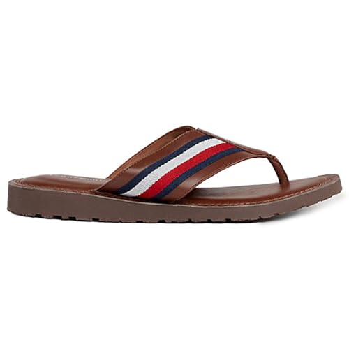 Tommy Hilfiger Herren CORE Hilfiger Toe Post Sandal FM0FM05011 Zehentrenner, Braun (Winter Cognac), 46 EU von Tommy Hilfiger