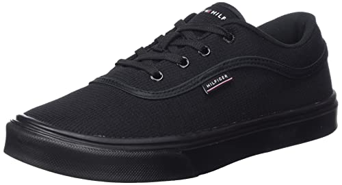 Tommy Hilfiger Herren CORE Lightweight Waffle MESH FM0FM04040 Cupsole Sneaker, Schwarz (Black), 46 EU von Tommy Hilfiger