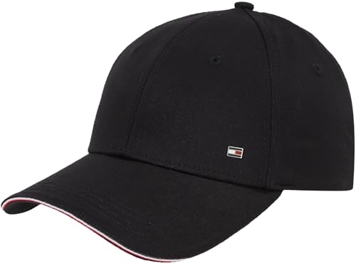 Tommy Hilfiger Herren Cap Corporate Cotton 6 Panel Basecap, Schwarz (Black), Onesize von Tommy Hilfiger