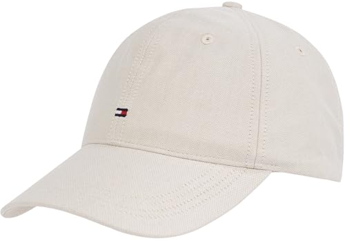 Tommy Hilfiger Herren Cap Flag Oxford 6 Panel aus Baumwolle, Beige (Safari Canvas), Einheitsgröße von Tommy Hilfiger
