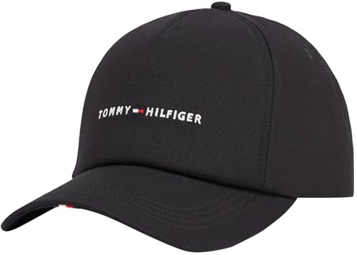 Tommy Hilfiger Herren Cap Foundation Soft 6 Panel mit Logo, Schwarz (Black), Einheitsgröße von Tommy Hilfiger