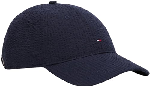 Tommy Hilfiger Herren Cap Seersucker aus Baumwollmix, Blau (Space Blue), Einheitsgröße von Tommy Hilfiger