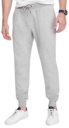 Tommy Hilfiger Herren Casual Fleece Lined Jogger Sweatpants, Also Available in Big & Tall Trainingshose, Hellgrau meliert, 3XL von Tommy Hilfiger