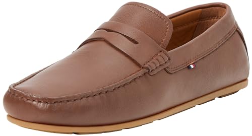 Tommy Hilfiger Herren Loafer Casual Leather Driver aus Leder, Braun (Winter Cognac), 41 von Tommy Hilfiger