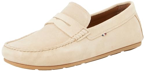 Tommy Hilfiger Herren Loafer Casual Driver aus Wildleder, Beige (Beige), 40 von Tommy Hilfiger