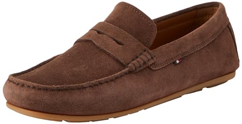 Tommy Hilfiger Herren Loafer Casual Driver aus Wildleder, Braun (Cocoa), 40 von Tommy Hilfiger