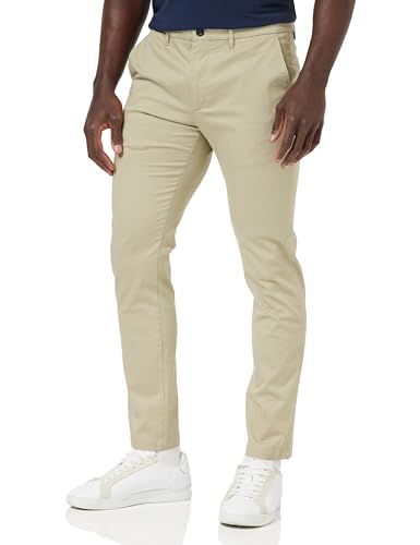 Tommy Hilfiger Herren Chino Bleecker Printed Structure MW0MW33937 Gewebte Hosen, Beige (Batique Khaki), 36W / 36L von Tommy Hilfiger