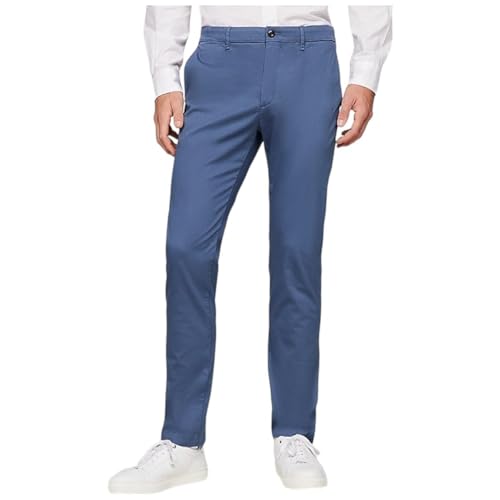 Tommy Hilfiger Herren Chino Bleecker Printed Structure Stretch, Blau (Aegean Sea), 36W / 34L von Tommy Hilfiger