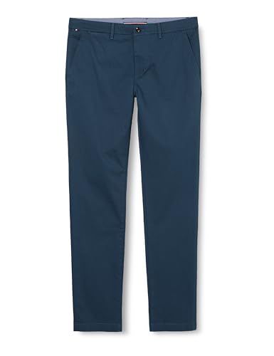 Tommy Hilfiger Herren Chino Bleecker Printed Structure Stretch, Blau (Desert Sky), 28W / 32L von Tommy Hilfiger